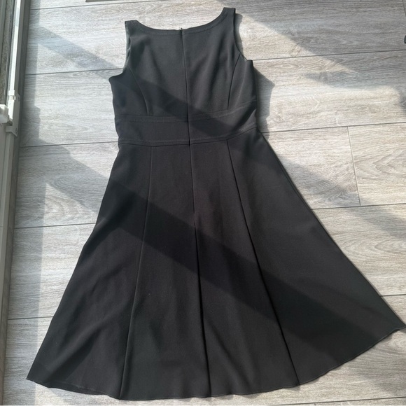 Tobias Black V Neck Sleeveless Fit and Flare Dress Made in Canada - Picture 12 of 15